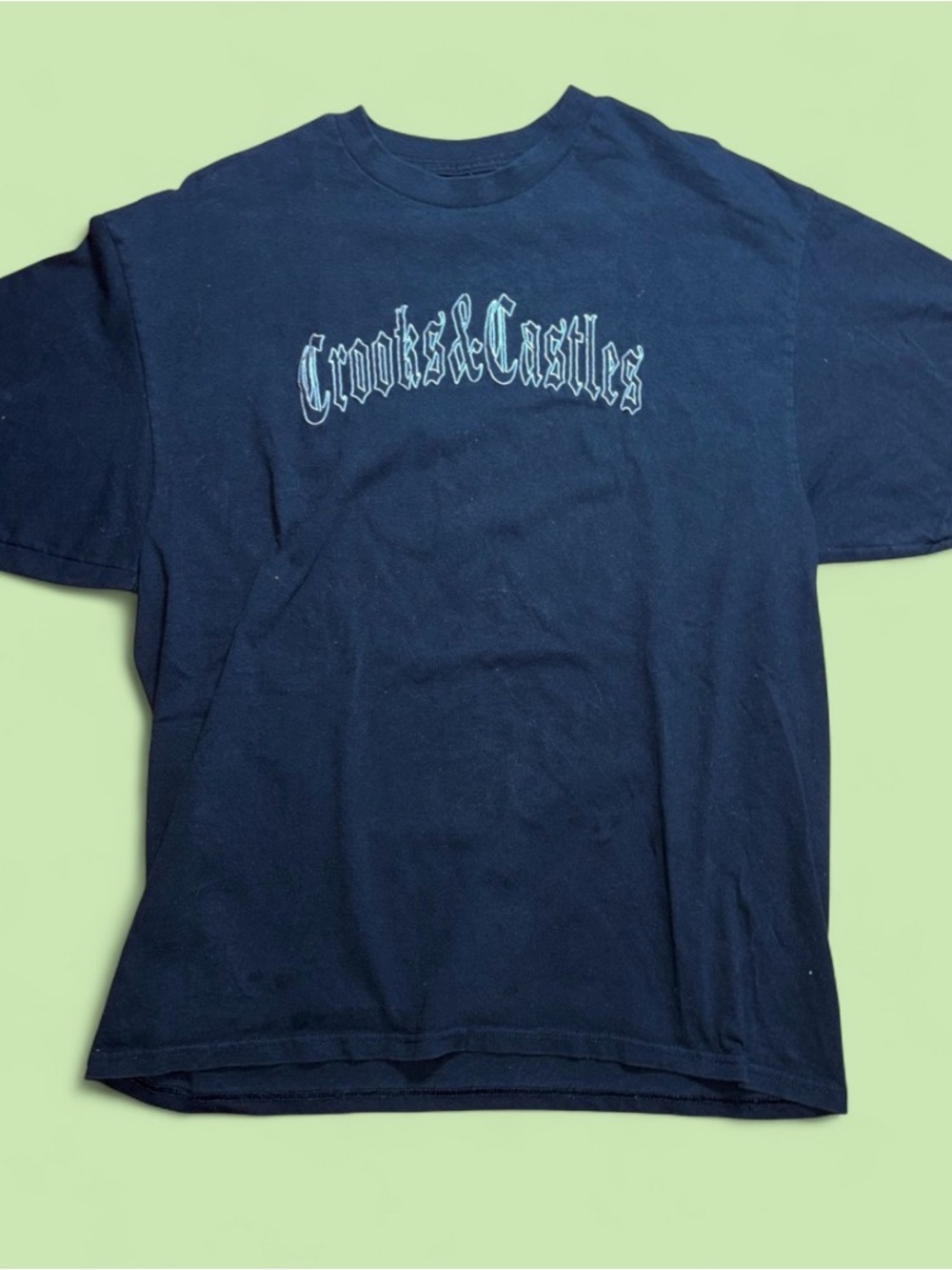 Crooks & Castles Black Short-Sleeve Logo Tee